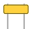 Blank yellow traffic sign