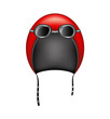 Retro motorcycle helmet and goggles