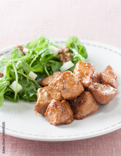Photo: Marinated chicken breast with salad Marinated chicken breast with salad