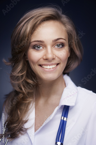 Photo: Young doctor woman with stethoscope Young doctor woman with stethoscope
