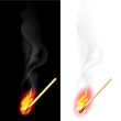 Realistic burning match