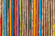 Colorful wood fence