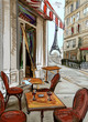 Street in paris - illustration