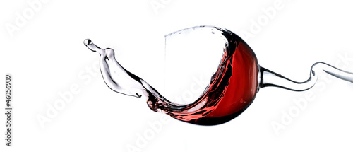 Photo: Splashing red wine panorama Splashing red wine panorama