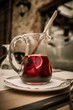Sangria pitcher on a plate