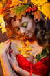 Photo: Young woman Autumn Young woman Autumn