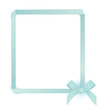 Vektor: Ribbon blue bow frame vector Ribbon blue bow frame vector