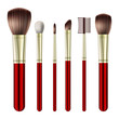 Set of makeup brushes