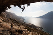 Rock climbers, Kalymnos Island, Greece