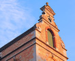 Old flemish gable in the evening sun, bruges