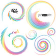colorful swirl shapes, design elements