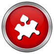 Roter Puzzleteil-Button