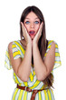 Photo: Surprised woman with blue eyes Surprised woman with blue eyes