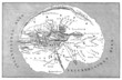 Antiquity : Map of the flat Earth - 5th century (bef.Christus)
