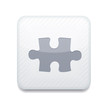 Vector white puzzle icon. Eps10. Easy to edit