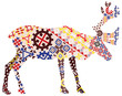 Deer in the patterns of Lapland