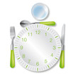 assiette pendule - Midi pause déjeuner