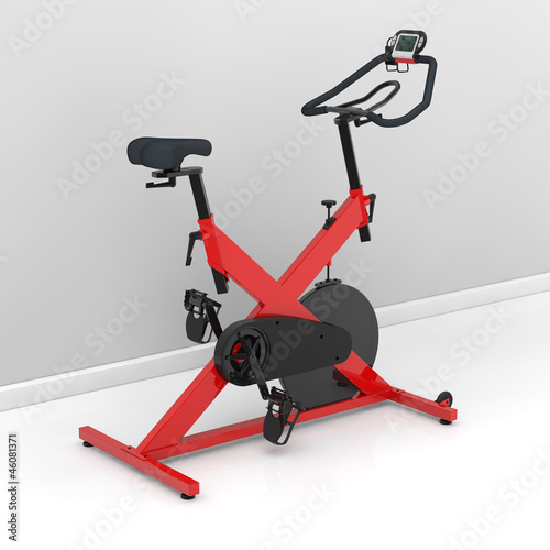 Illustration: Spinning-Rad im Trainingsraum Spinning-Rad im Trainingsraum