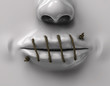 mouth sewn rope
