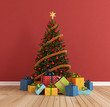 Red christams room