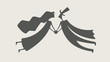 loving man and woman with heart vector illustration