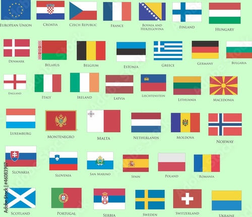 Vector: EU flags EU flags