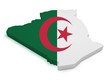 Algeria Map Flag Shape