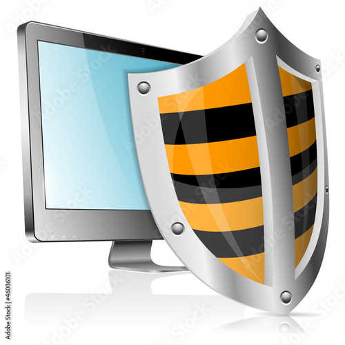 Vector: Safe Computer Concept Safe Computer Concept