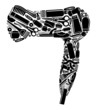 Hairdresser's symbols in the form of the hair dryer