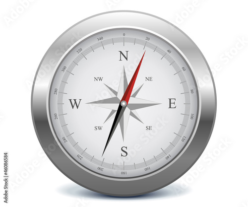 Vector: Silver compass Silver compass