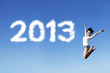 Photo: Embracing new year 2013 by jumping Embracing new year 2013 by jumping