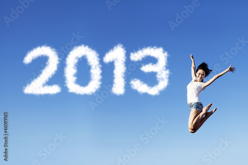 Photo: Embracing new year 2013 by jumping Embracing new year 2013 by jumping