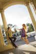 Attractive Loving Couple Portrait in the Outdoor Amphitheater