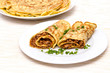 Pfannkuchen mit Hackfleisch
