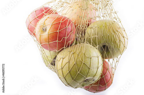 Photo: apples in net apples in net