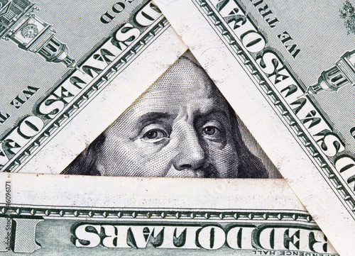 Photo: Hundred dollar bills close up Hundred dollar bills close up