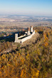 aerial view of Checiny Castle in Poland