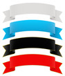 Banderole, geschwungen, Banner, Design Element, Banderolen, Set
