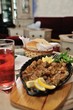 setting the table with the Bosnian / Turkish food