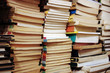 Piled books