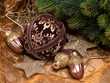 Weihnachtsdeko mit Tannenzweig