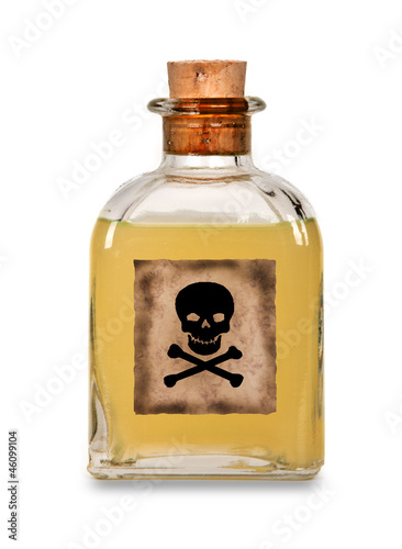 Photo: Glass bottle of poison Glass bottle of poison
