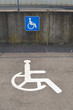 Signs of Handicapped parking in the city of Luxembourg