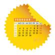 Vektor: Monatskalender Februar 2013 Monatskalender Februar 2013