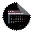 Vektor: Monatskalender April 2013 Monatskalender April 2013