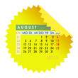 Vektor: Monatskalender August 2013 Monatskalender August 2013