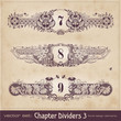 retro floral chapter dividers 3 (series)