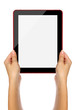hände halten tablet pc incl. clipping paths