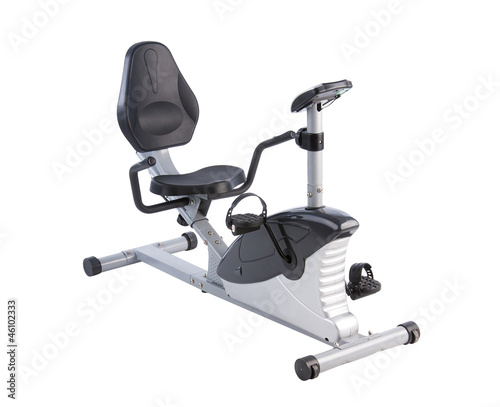 Photo: Cycling exercise tool on white background Cycling exercise tool on white background