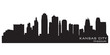 Kansas City, Missouri skyline. Detailed vector silhouette